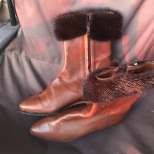 Ladies Mink Ankle Boots